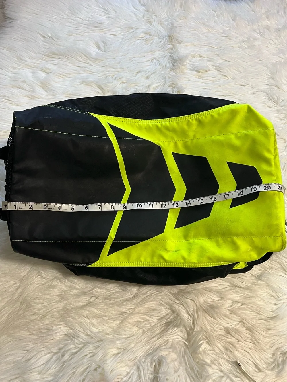 Nike Black Duffle Bag with Neon Green Trim